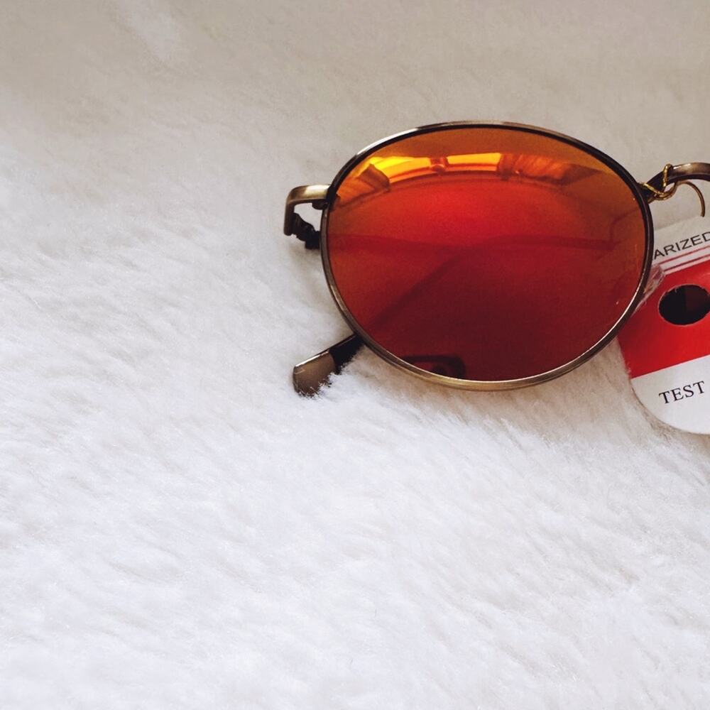 Brielle Bright Red Polarized Mirrored Sunglasses - Picture 2 of 14